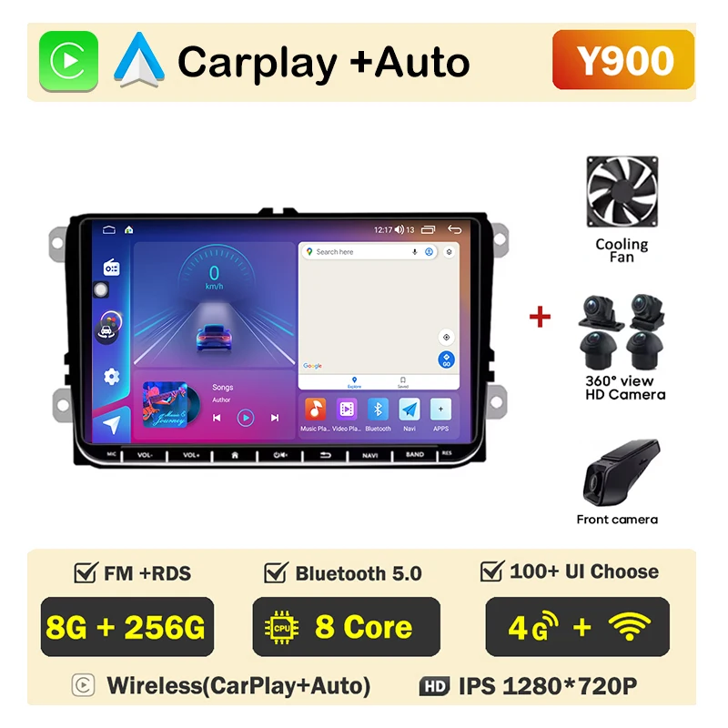 

Автомобильное радио Android для VW T5 Jetta Passat B6 Golf MK6 Tiguan Touran Scirocco Skoda Rapid Octavia Leon Carplay 4G WIFI Stereo 2din