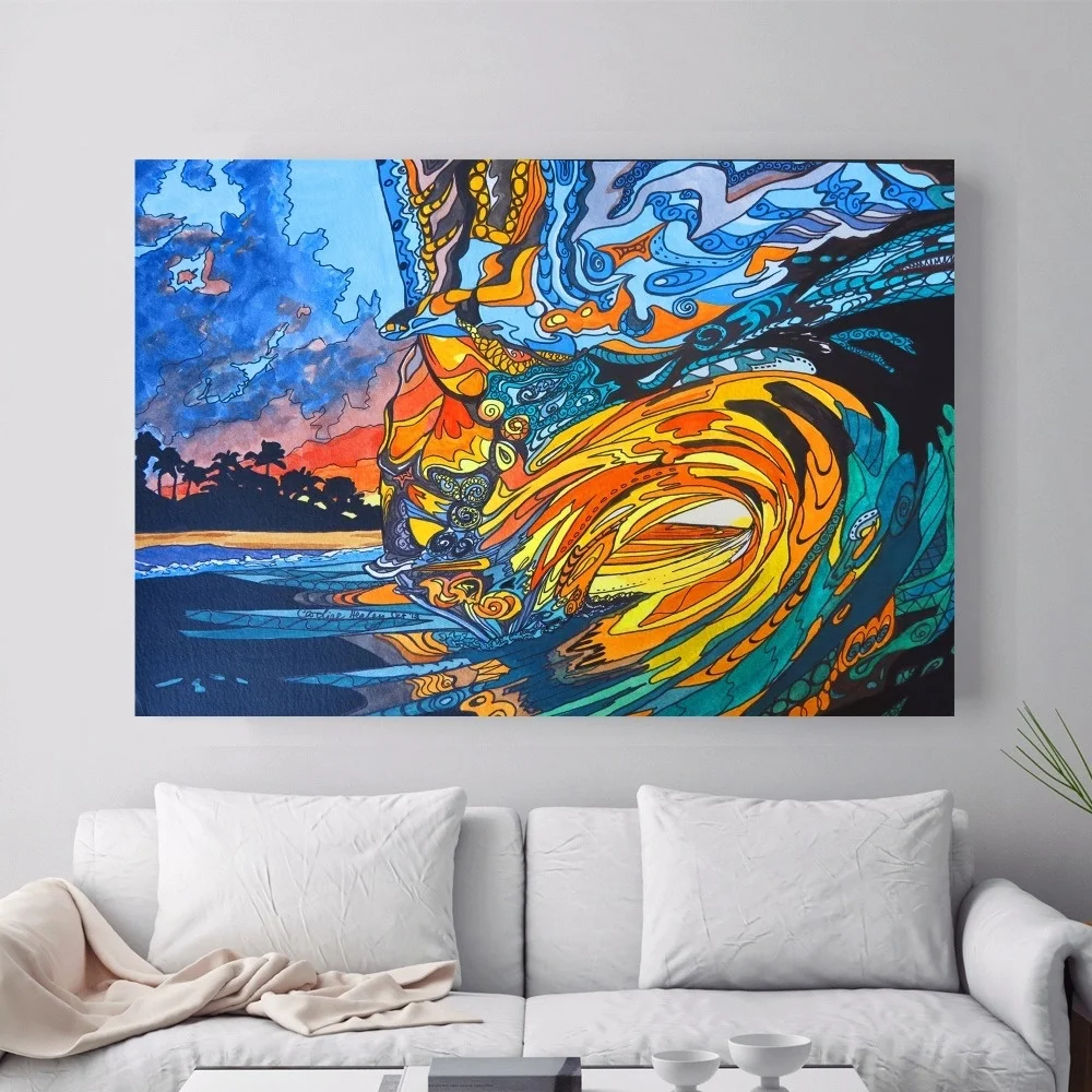 

5D Diamond Painting Mosaic Set Abstract Wave Picture Art Water Diamond Embroidery Unique and Interesting Mural