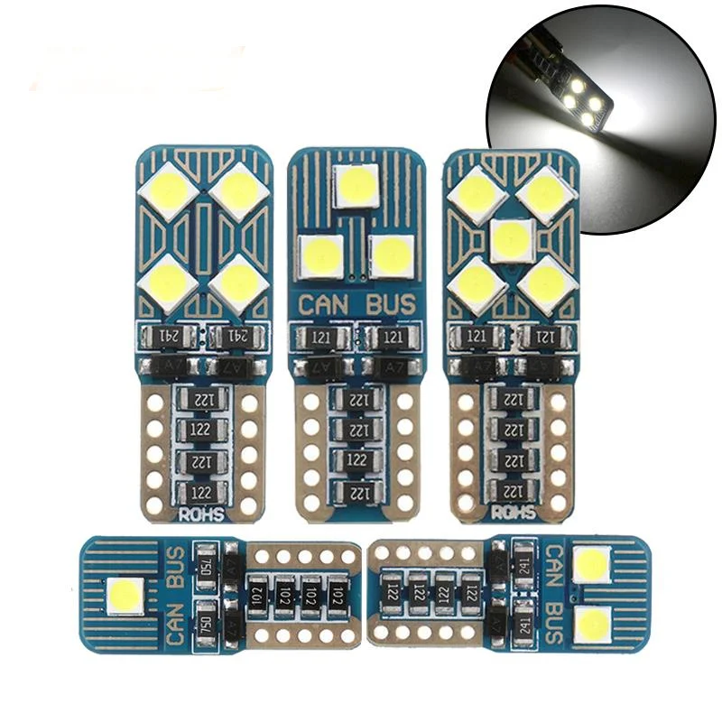 

2 шт., автомобильные лампы Canbus T10 W5W 12 В 6500K 3030 SMD