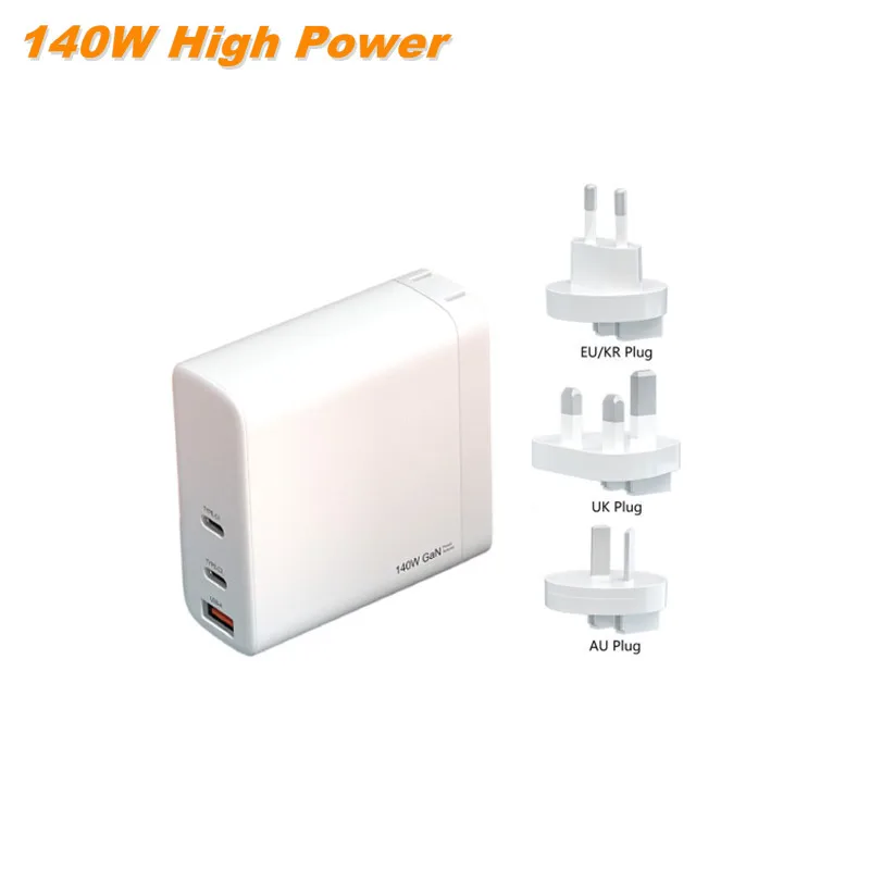

Wholesale 140W AU Us Eu Plug USB Fast Charging Pd Type C Mobile Phone Laptop Portable Iphone 14 15 Power Adapter Gan Charger