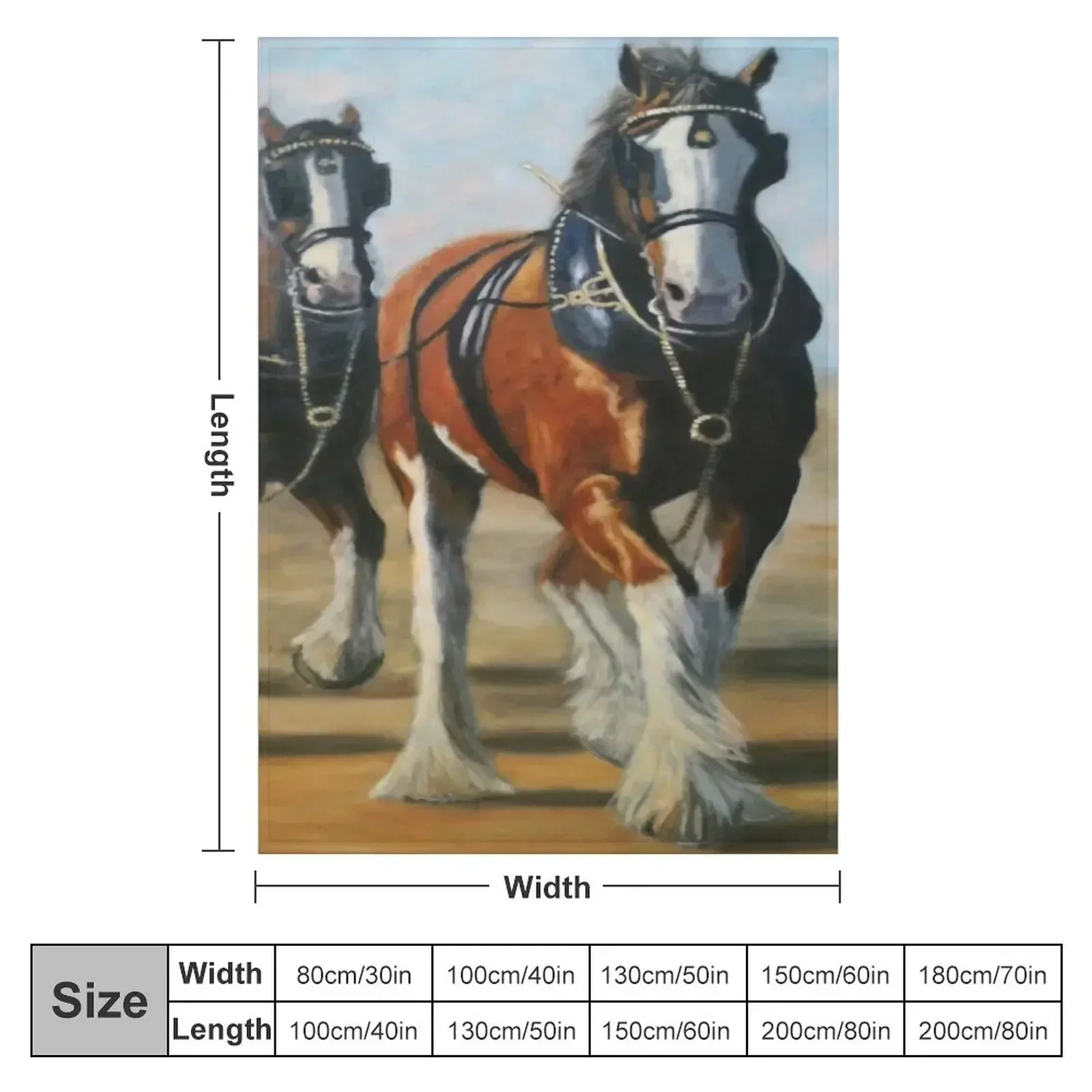 Кледидейл тяжелая лошадь. Одеяло идеи подарков на День святого Валентина Тяжелые