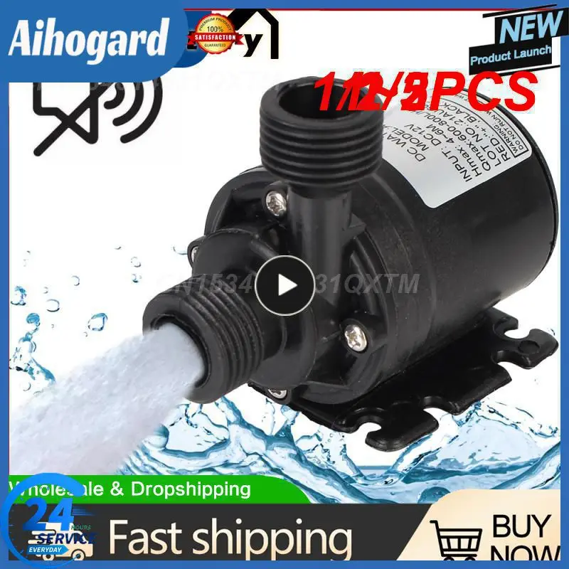 

1/2PCS Ultra-quiet DC 12V Mini Brushless Motor Submersible Water Pump 800L/H Garden Portable 5M For Cooling System Fountains