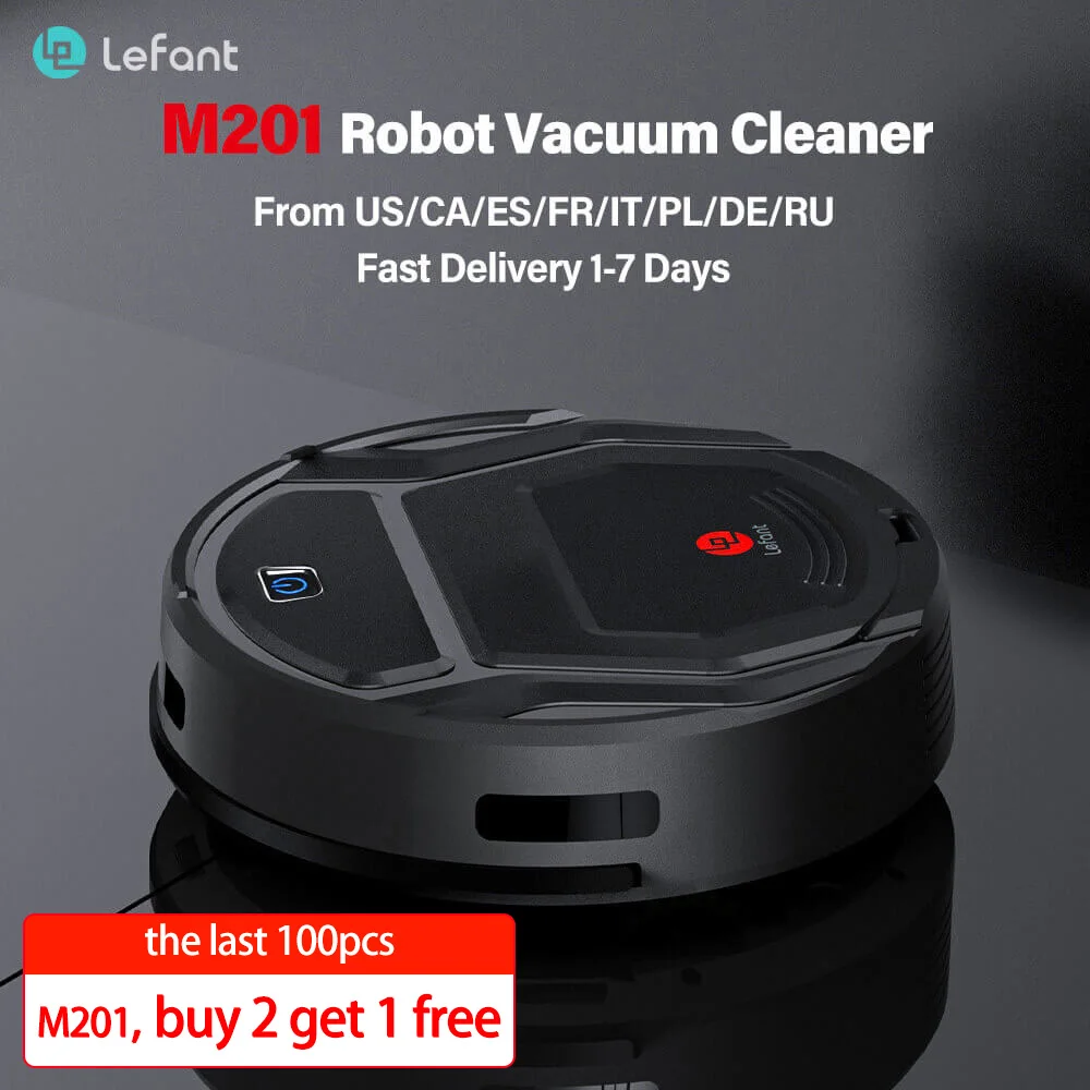 Lefant Wireless Robot Vacuum Cleaner M201 for Home Appliance Smart Auto Charge Robotic Base 1800pa WiFi App Quiet Mini Pet Hair