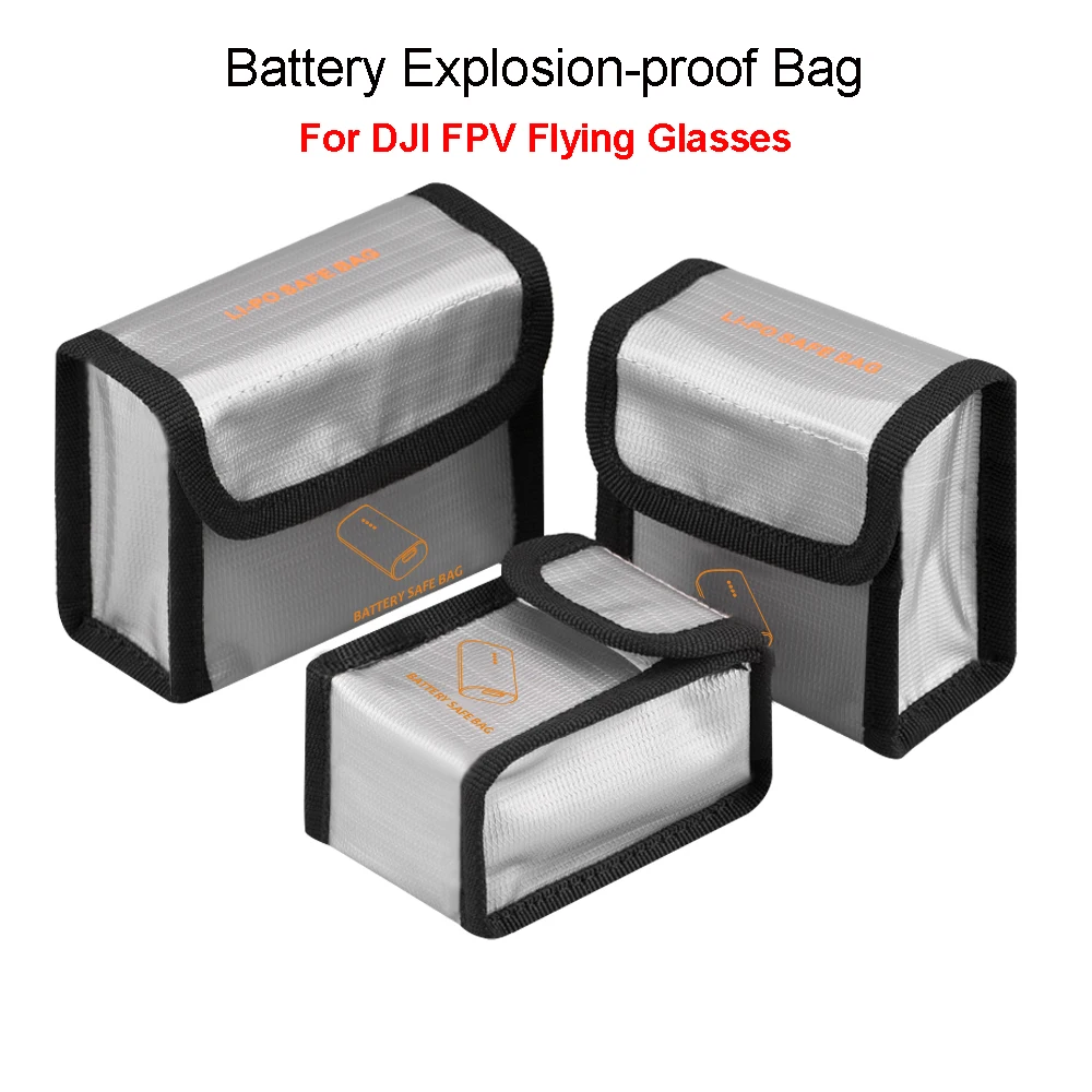 

Battery Bag for DJI Avata/FPV Combo Flying Goggles Fireproof Lipo Battery Explosion-proof Storage Bag Safety Protector