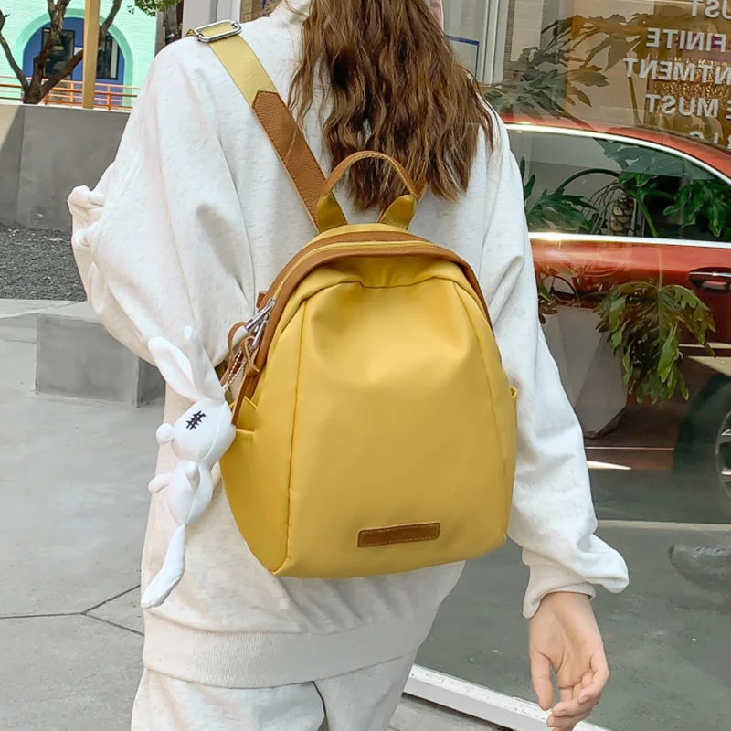 

Women's Bag Trend Waterproof Nylon Women's Backpack Small Fashion Multifunctional Shoulder Bag Traveling Backpack Female