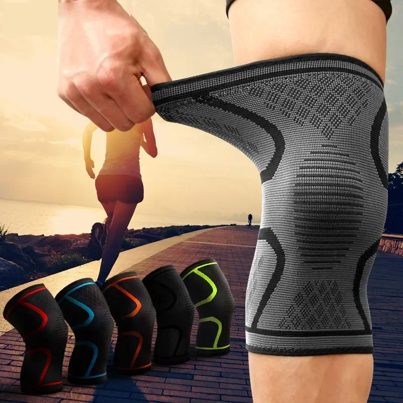 

Compression Men Sport Knee Pressurized Elastic Protection Running Fitness Knee Pads Pads Pad Basket Volleyball Brace Sports