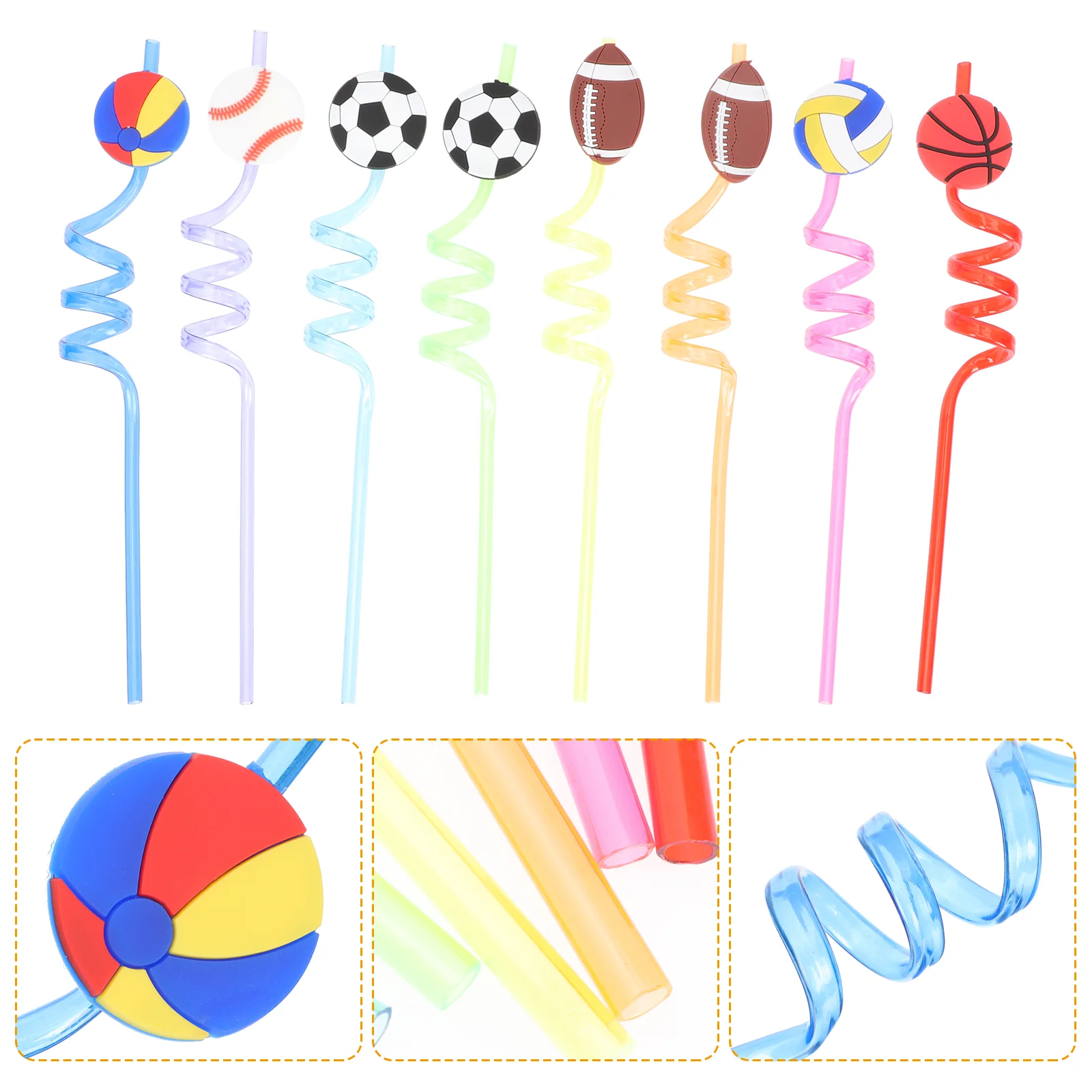 

Соломинки для баскетбола и футбола многоразовые, 24 шт.