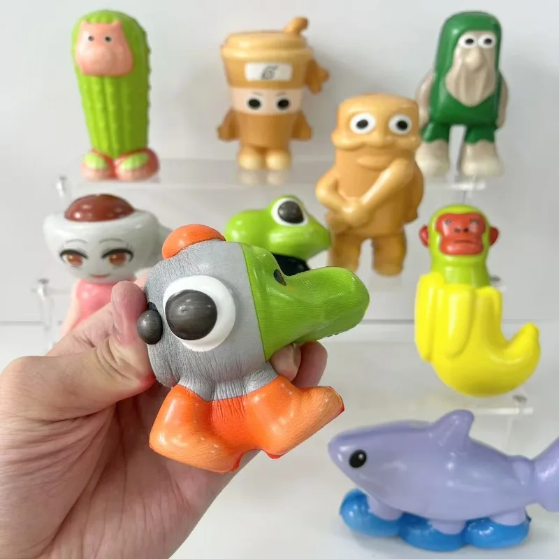 Фото Tralalero Tralala Decompress Toys, милые итальянские игрушки Brainrot, мягкая игрушка с медленным отскоком, креативные настольные украшения, средство для снятия стресса, подарок для детей №3