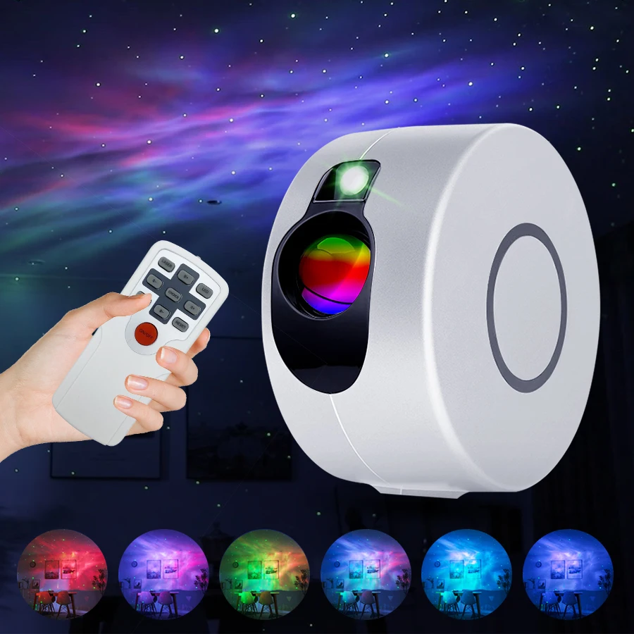 

Starry Projector Lamp Colorful Nebula Cloud Night Light Dynamic Galaxy Star Night Lamp for Bedroom lighting Decor Games Party