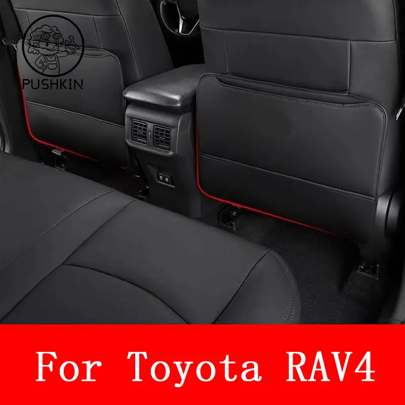 

For Toyota RAV4 XA50 2019-2023 Car Rear Seat Anti-Kick Pad Seat Cover Rear Air Outlet Back Armrest Protection Mat Accessories