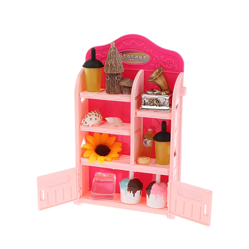 

1PC Food Drinks Supermarket Store Refrigerator Pretend Play Doll Furniture Decoration Accessories Toys Mini Dollhouse Miniature