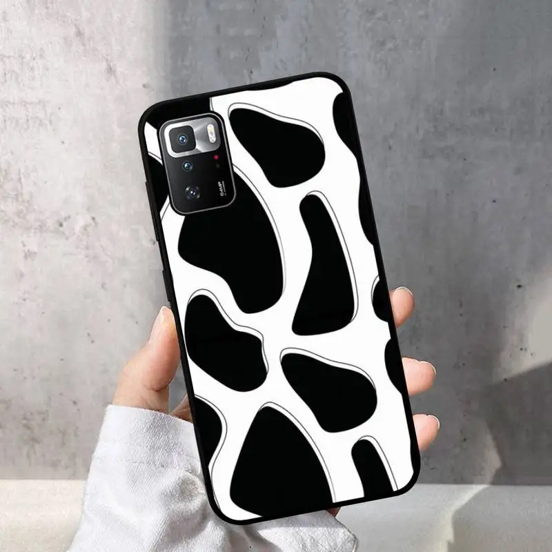 Белый черный чехол для телефона с принтом коровы Redmi Note 8 7 9 4 6 pro max T X 5A 3 10 lite