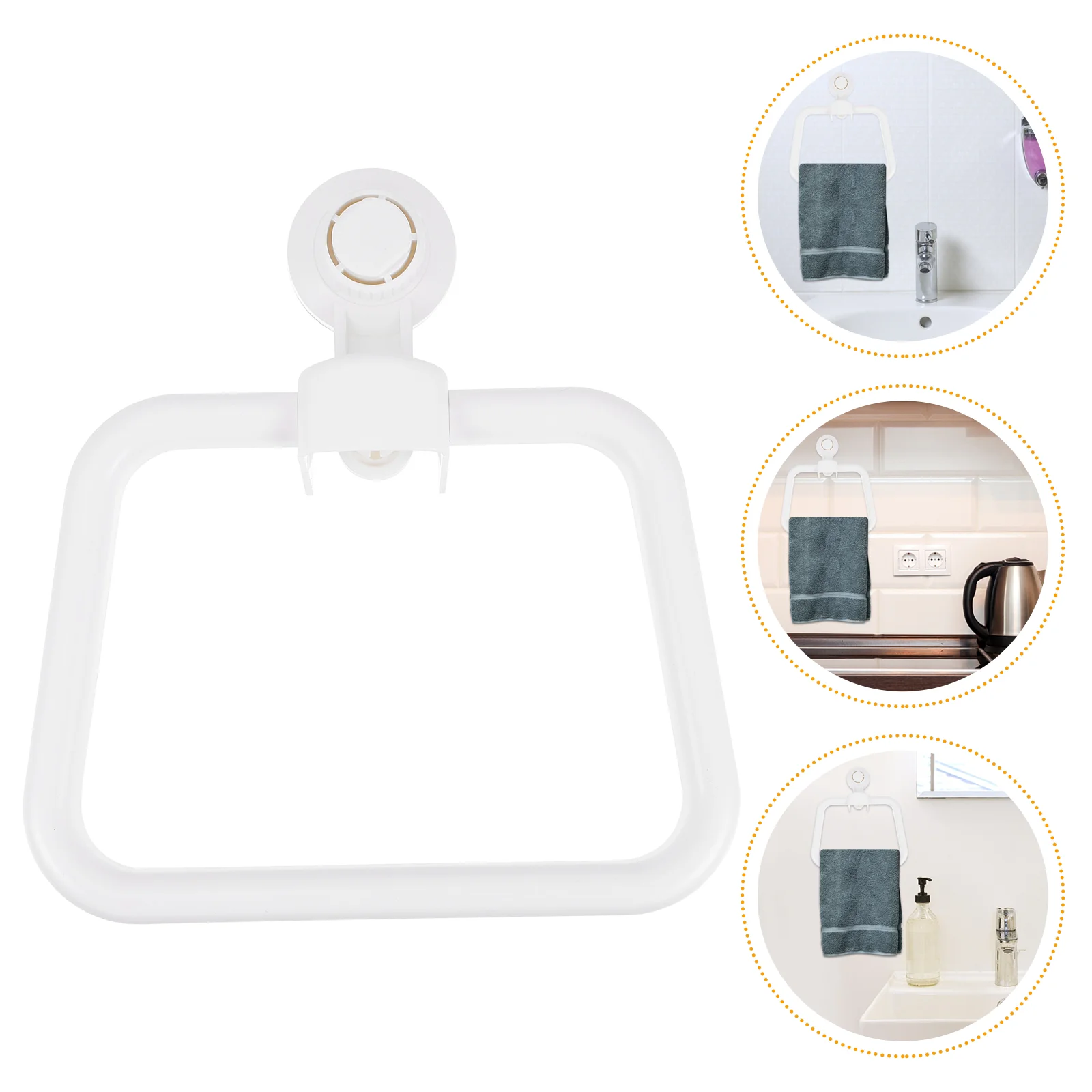 

Towel Rack Wall Holder Ring Bathroom Stand Hand Mounted Hanger Racks Coat Free Hanging Keyrustic Bath Hooks Standing Hotel