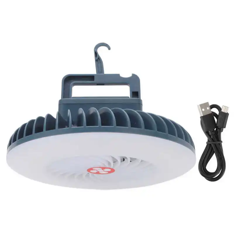 

USB Charging Camping Fan Light Electric Display LED Camping Fan Light Super Bright Lamp Beads 500lm Ultra Low Noise for Outdoor
