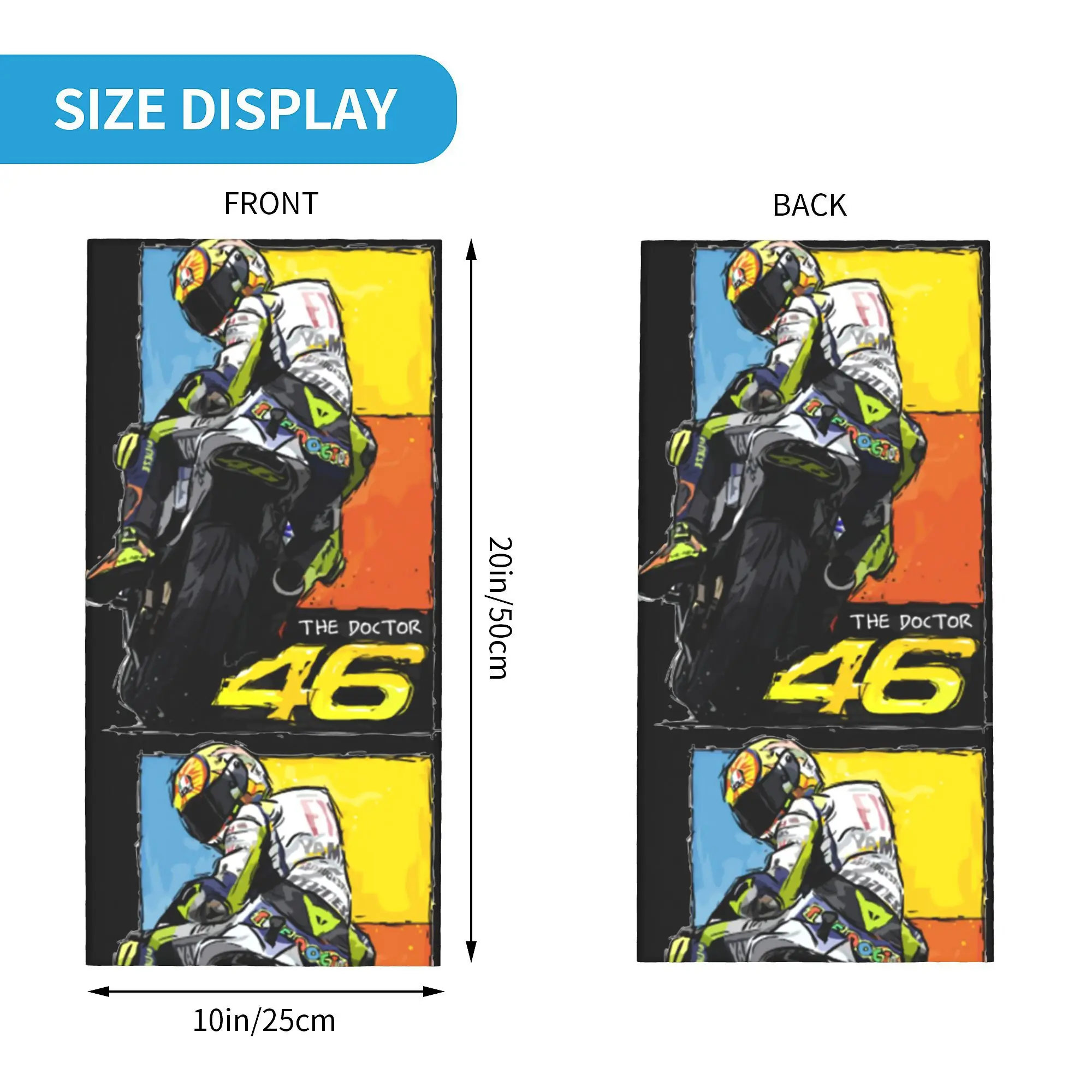 Rossied Speed Racing Bandana Neck Gaiter Printed Mask Scarf Multi-use Cycling Sports for Men Adult Breathable