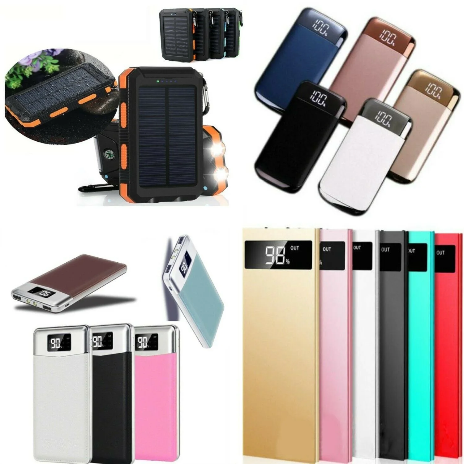

20000mAh - 50000mAh Portable Power Bank External Battery Phone Charger