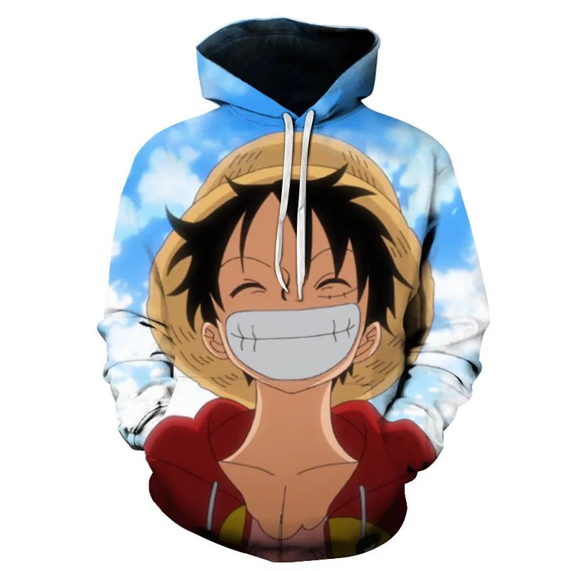 

Anime Luffy Theme Men's 3D Printing Hoodeds Sweatshirt Creative Fashion Hoodie Fall Winter Fashion Hooded Pullover