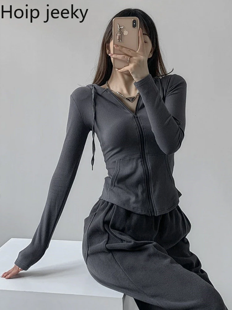 

Hoip Jeeky American Vintage Sports Jacket Women Slimming Thin Quick-Drying Breathable Top Female Hooded Yoga Coats 2022 Summer