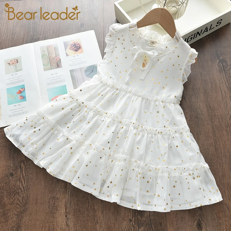 

Bear Leader Girls Princess Dress New Summer Kids Party Dresses Star Sequins Costumes Fashion Girl Gown Children Clothing 3 7Y