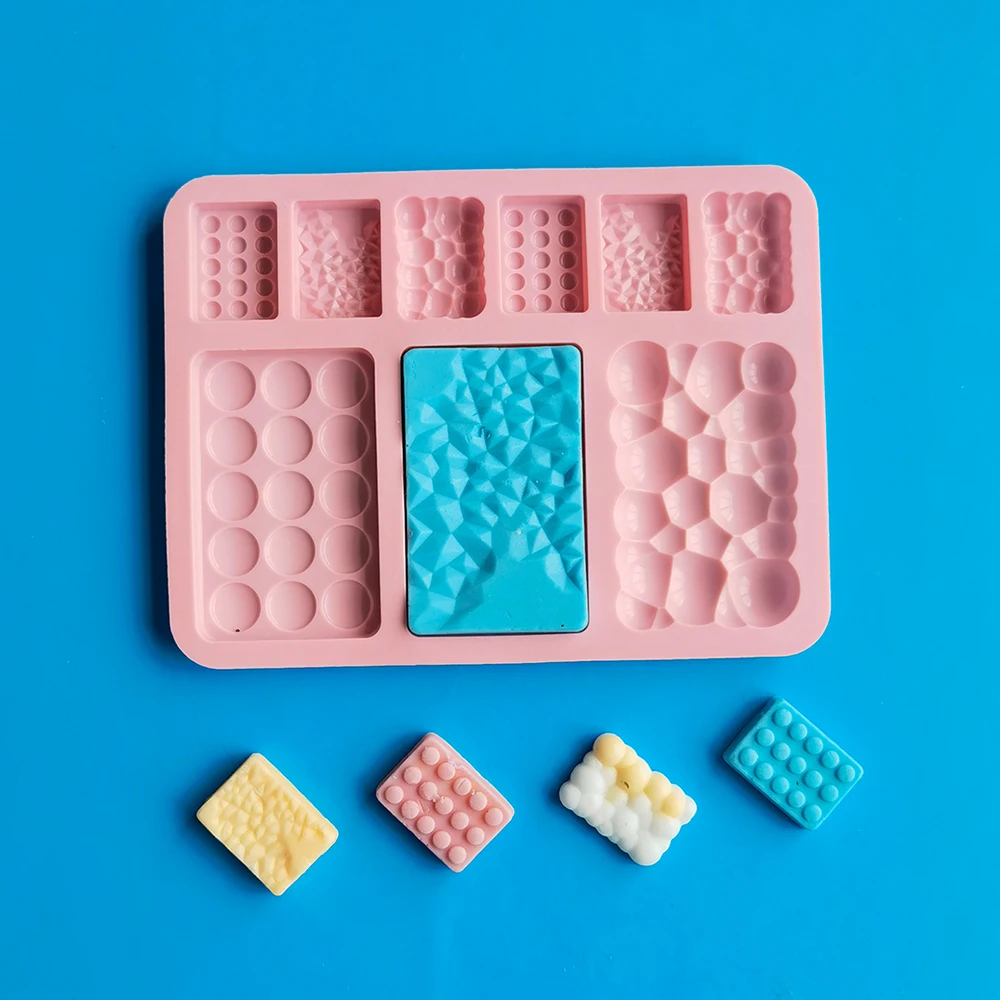 

Waffle Bubble Round Silicone Chocolate Mold Jelly Block Bar Mold Epoxy Ice Tray Fondant Cake Decorating Candy Tool Kitchen Bake