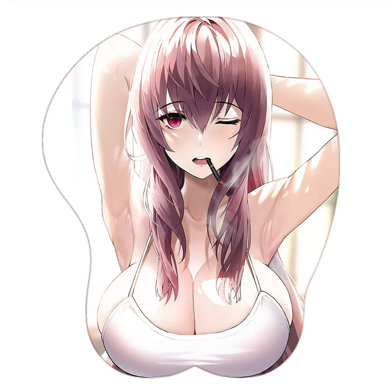 

Creative Anime Kawaii Fate/Grand Order Scathach Jeanne D'arc 3D Oppai Mouse Pad with Wrist Rest Silicone Gel Sexy Cute pad