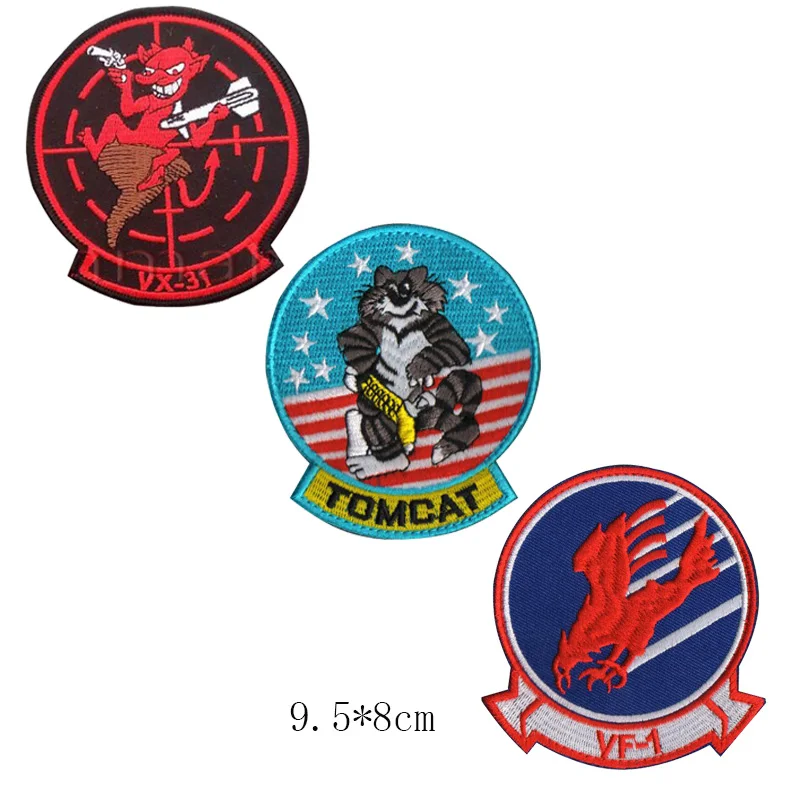 3D вышивка значок телефон/верх пистолет американские авиакомпании пилот нашивка