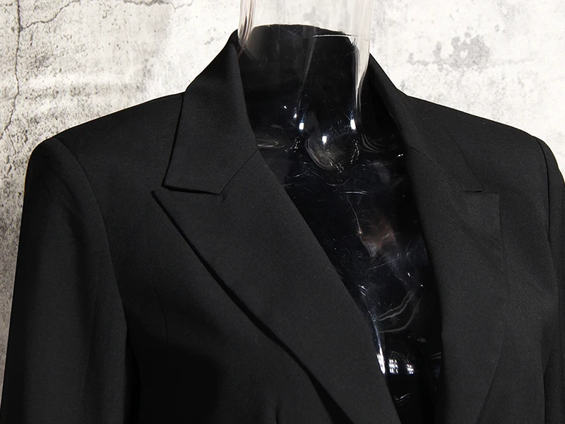 Patchwork Embroidery Lace Blazer for Women Notched Collar Long Sleeve Tunic Casual Coats Female 2023 Autumn Fashion