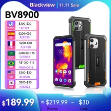 [World Premiere] Blackview BV8900 Rugged Smartphone Android 13 6.5'' Display 16GB 256GB Helio P90 Mobile Phone Thermal Cellphone