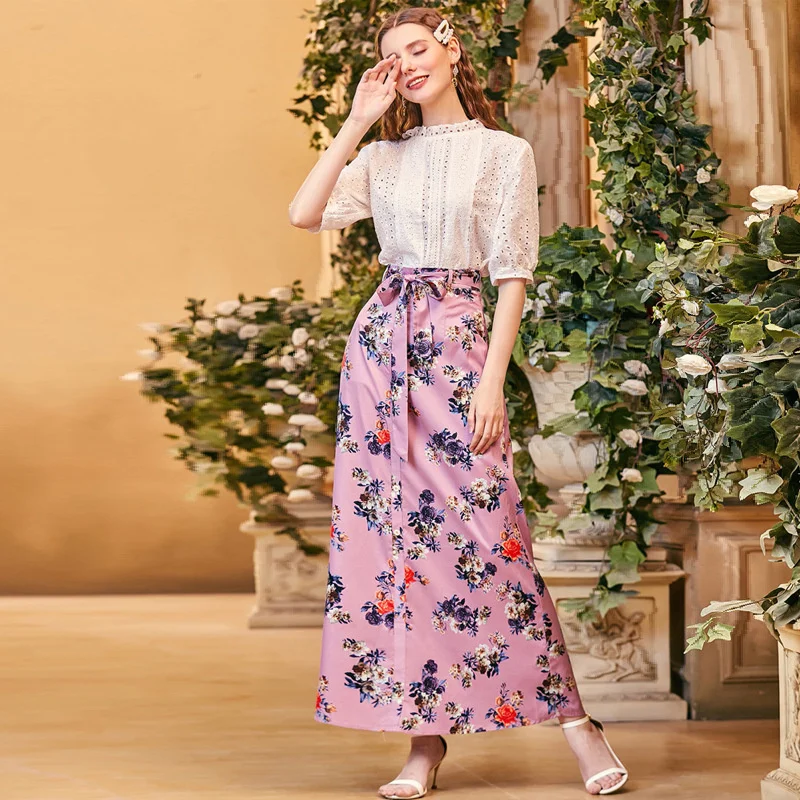 Hot Selling Half Temperament High Waist Slim Mid Length Wrapped Hip A-line Skirt Robe Summer Dress Woman 2023 Trendy