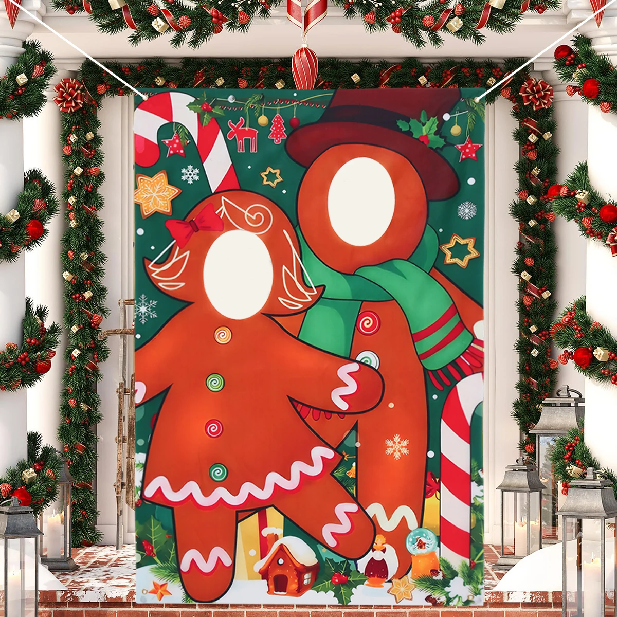 С Рождеством Снеговик Санта-Клаус фон ткань Рождественский декор для дома 2024 Navidad