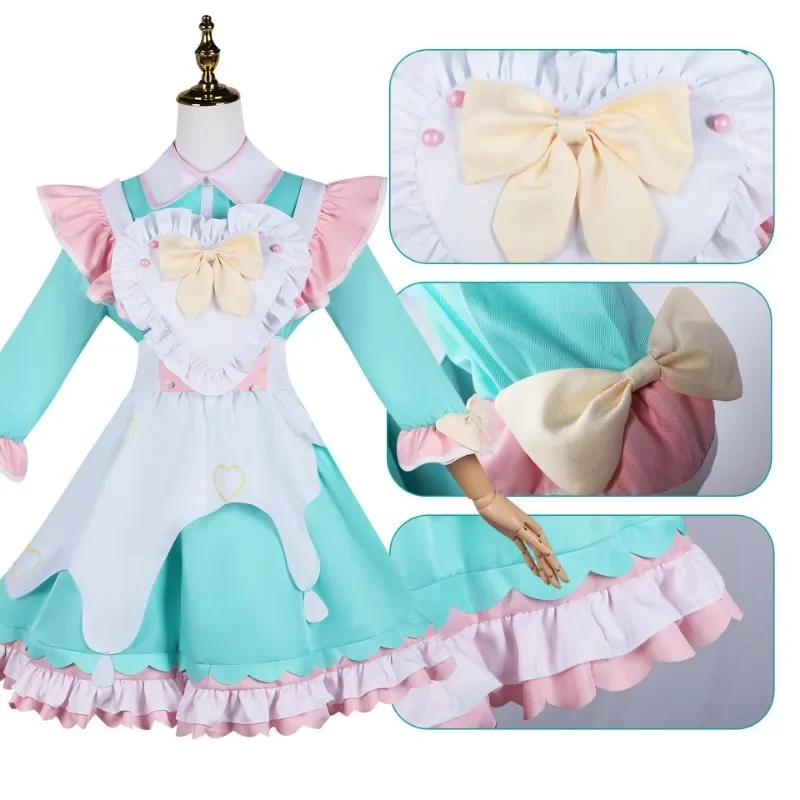 Фото Игра Needy Girl Overdose KAngel Ame Chan Косплей Костюм Горничная Униформа Головные уборы Декор Аксессуары Комплект Аниме Карнавальное Вечернее Платье №5