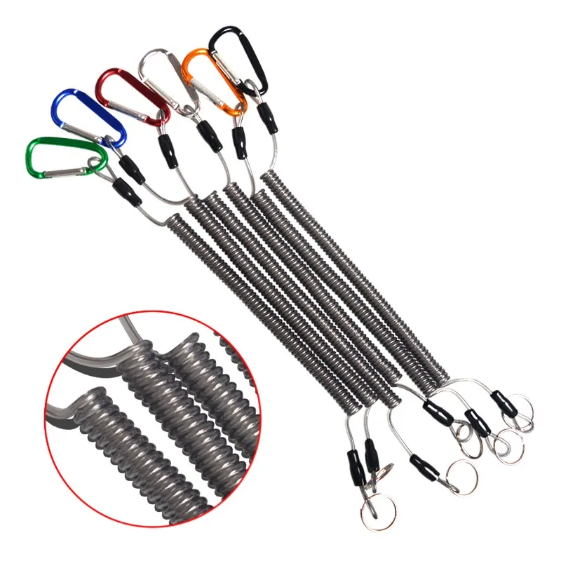 6 Pieces Fishing Telescopic Lanyard Rowing Boat Multi-color Rope Kayak Camping Safety Gear Lip Grip Fishing Tool Accessories enlarge