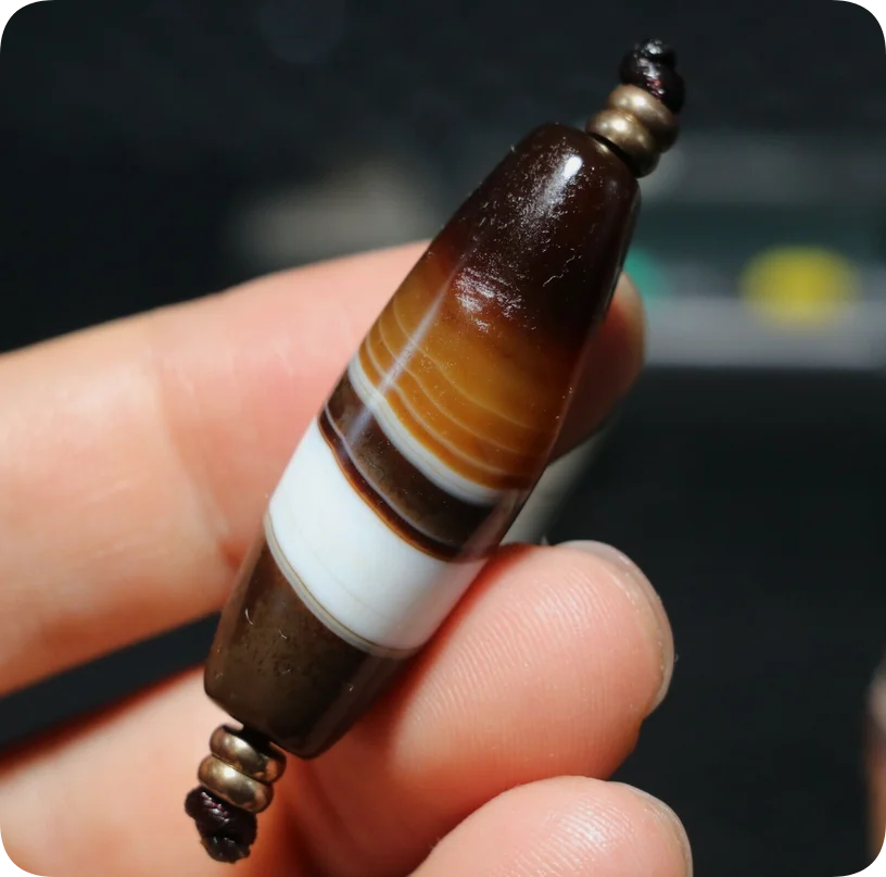 Энергетический тибетский старый агат натуральный глаз шелкопряд линия дзи