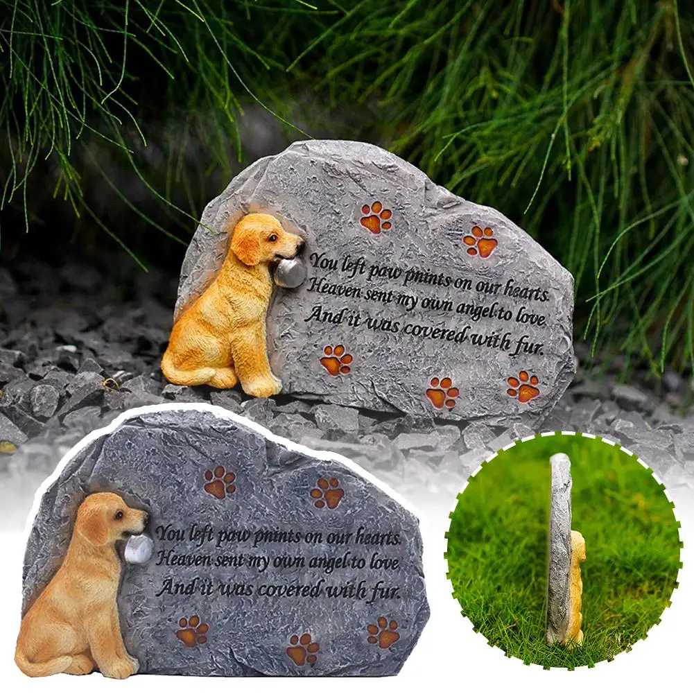 

Dog Monument Garden Outdoor Courtyard Decoration Resin Plate Plaque Crafts Personalized Decoration Pet Waterproofing Stone T2T3