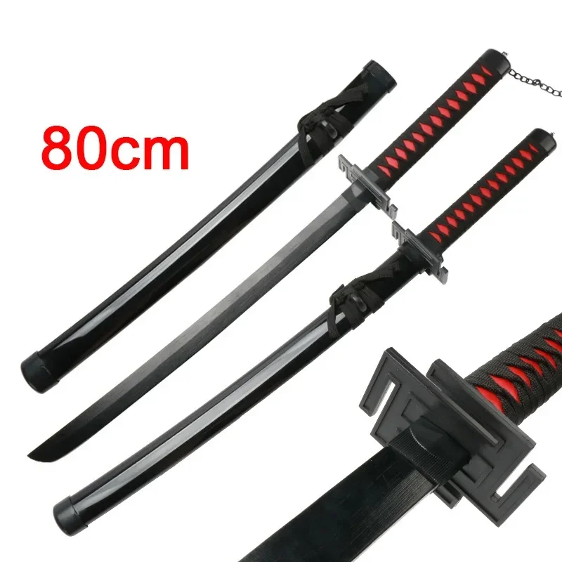 80 см аниме мечи детская молодежная игрушка косплей Katana BLEACH Ichigo Kurosaki Zangetsu меч