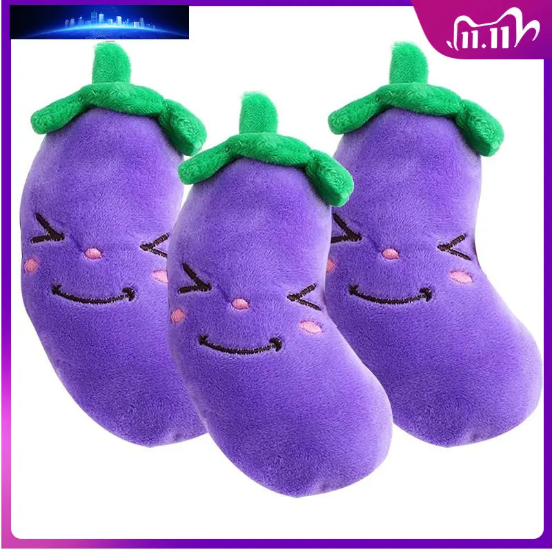 

Toys Newt Plush Jouet Chien Sound Purple Eggplants 15 * 6cm Pet Toy cute plush Creative Simulation