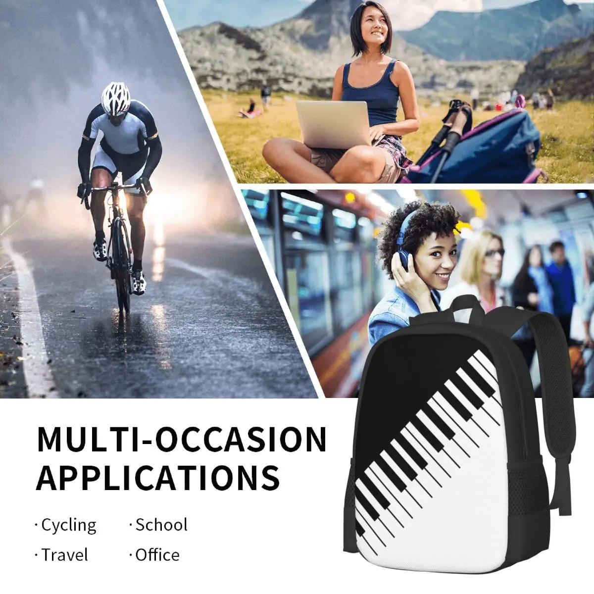 Рисунок 6 - Простой стильный школьный ранец Bling Music Note Piano