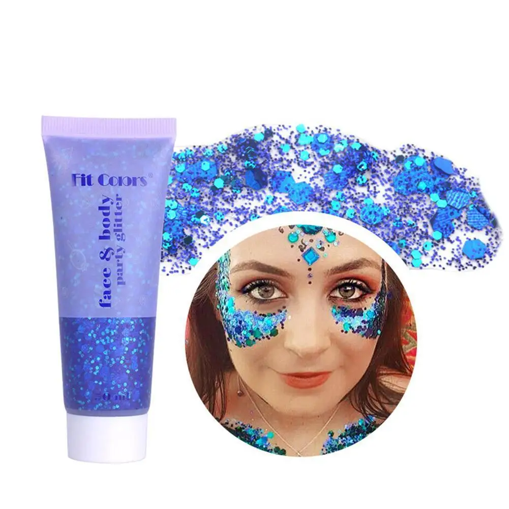 

Portable Multifunctional Eye Glitter Nail Hair Body Face Glitter Gel Art Flash Loose Sequins Cream Festival Glitter Decoration
