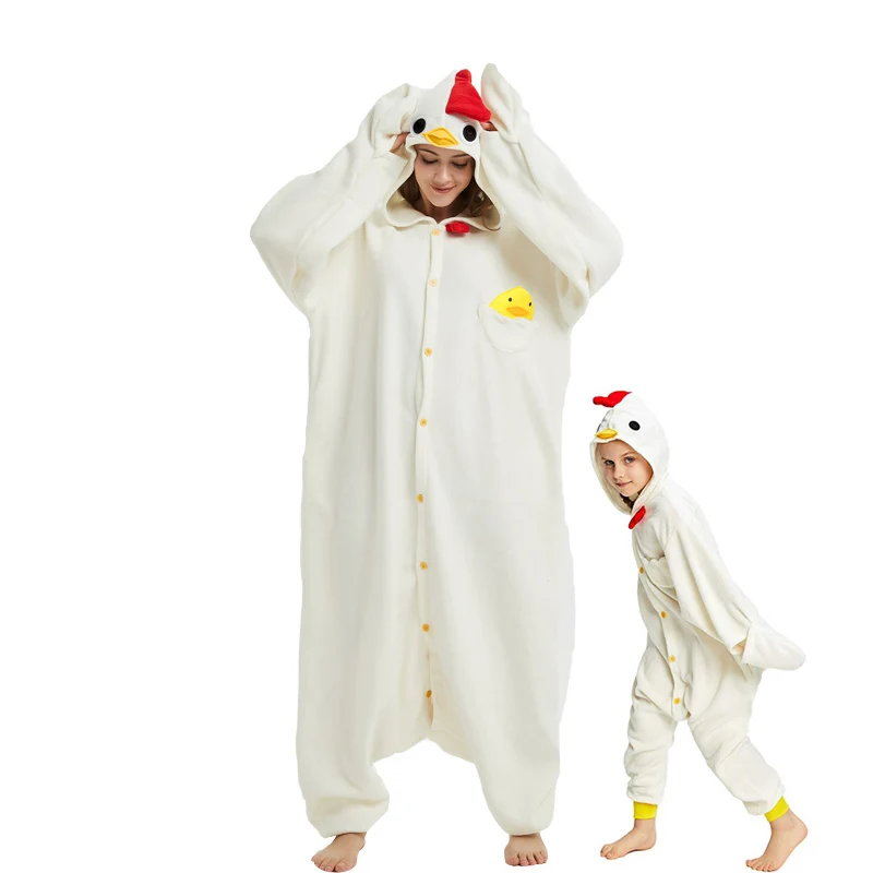 

Kids Funny Cartoon Cosplay Onesie Unicorn Pajamas Kids Baby Animal Halloween Pajamas Boys Girls Cute White Rooster Kigurumi