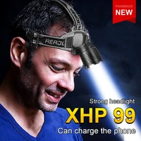 super xhp199 high power led head flashlight rechargeable headlamp xhp90 headlight 18650 powerful head lamp fishing head light