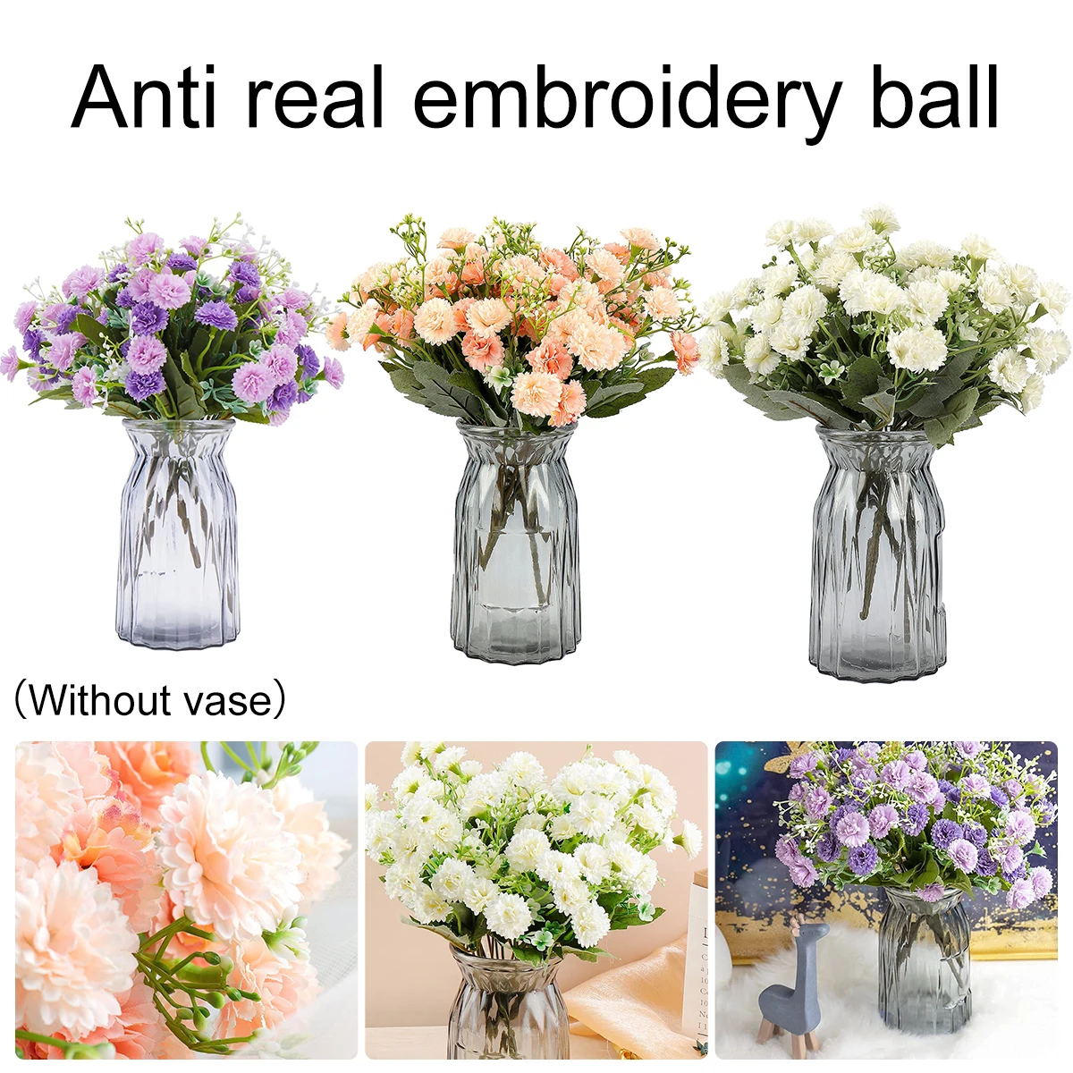 

Искусственные сиреневые цветы, искусственные гвоздики, искусственные цветы, декоративные реалистичные искусственные цветы, Реалистичные ...