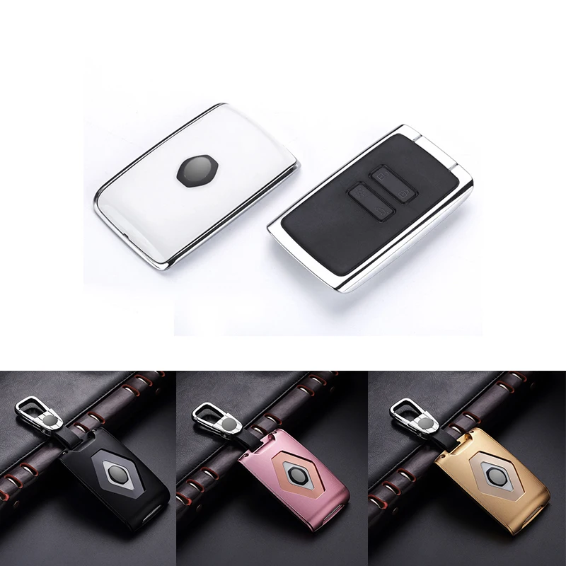 

Aluminum alloy Car Key Case Cover For Renault Scenic Sandero Espace Clio Captur Kangoo Laguna Kadjar Megane Koleos QM5 QM6