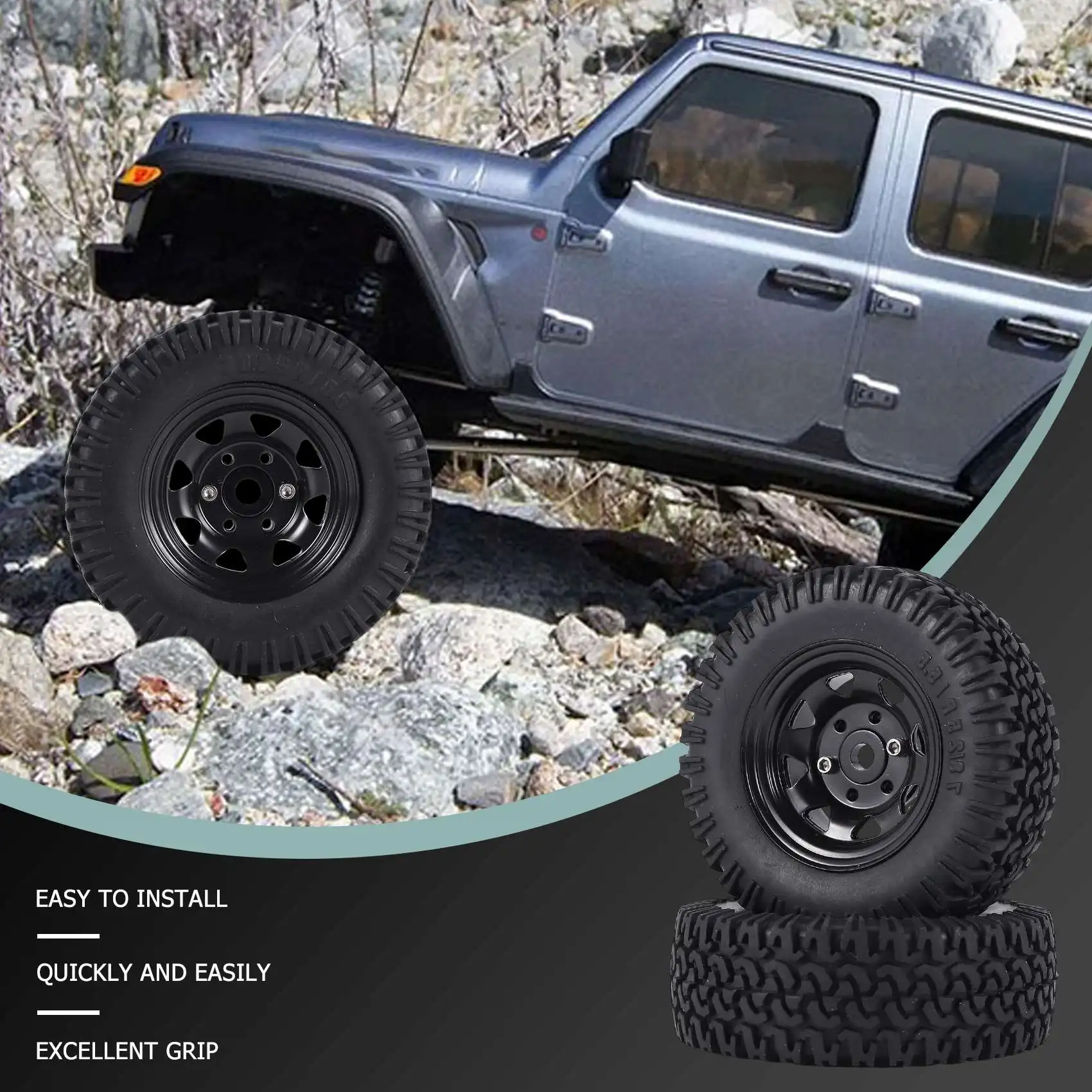 4 шт. металлические шины для обода колеса 1 55 RC Crawler Car Axial Jr 1/10 D90 TF2 Tamiya CC01 LC70 MST 2