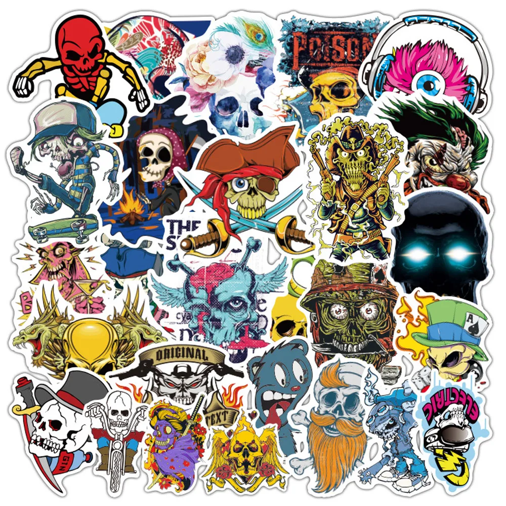 103050pcs horror movie graffiti stickers diy car skateboard motorcycle laptop travel luggage waterproof cool decal kid sticker free global shipping