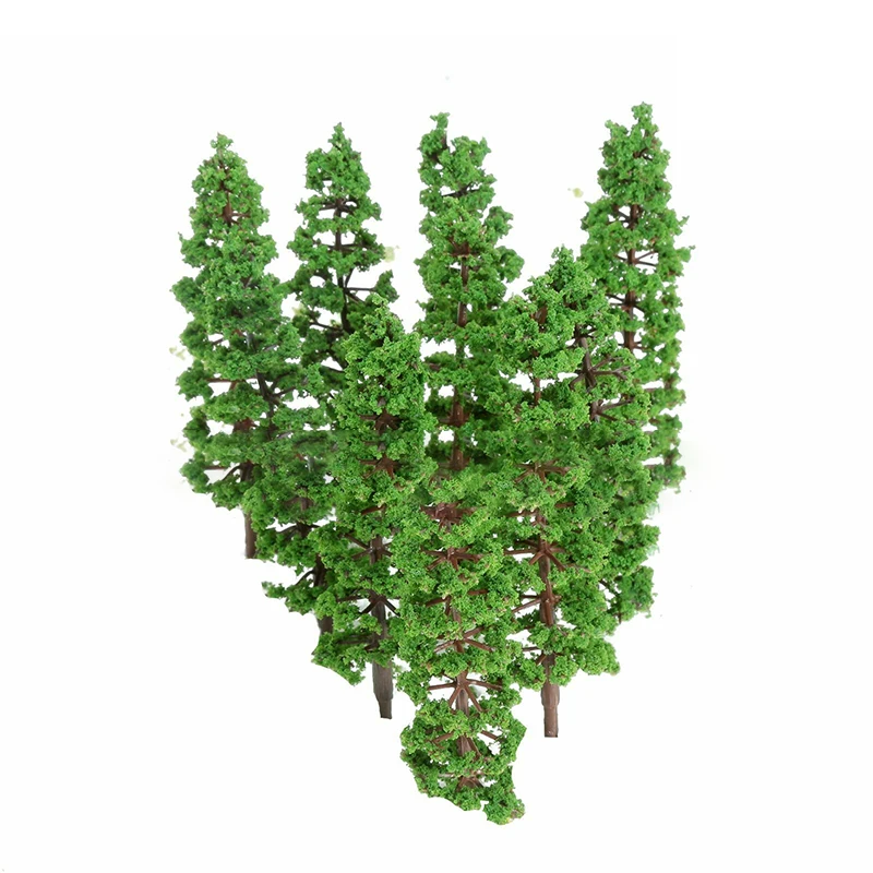 

Toy Kits Model Trees HO Scale Handmade Landscape Layout Scale Mini Miniature Pine Plastic Railroad 10Pcs Railway