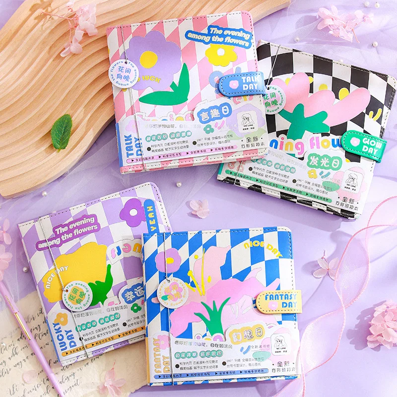 

Яркий цвет специальные дни цветочный дневник из мягкой искусственной кожи 2022 недатированный годовой еженедельник книга 160P прекрасный весе...