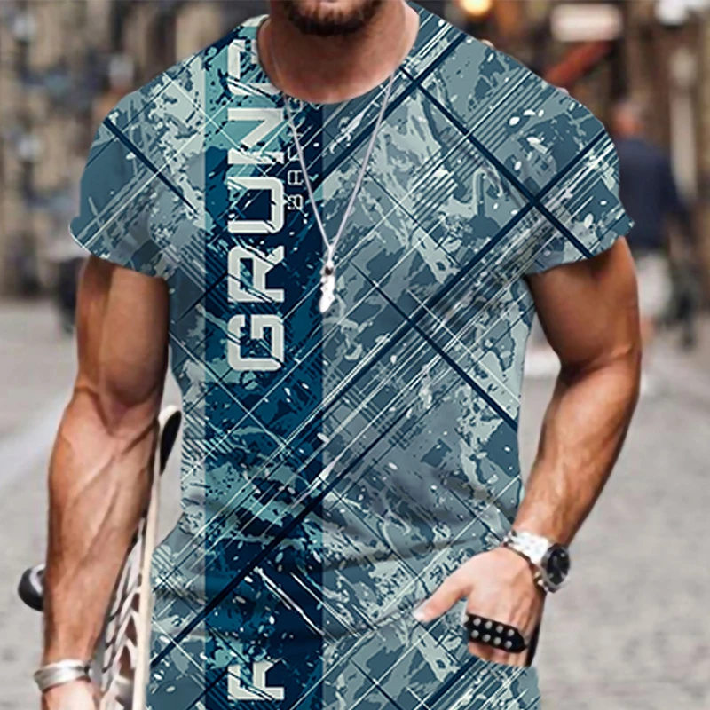 

Футболка мужская оверсайз с коротким рукавом, модный пляжный топ в стиле Харадзюку, роскошная уличная одежда с забавным круглым вырезом, ле...