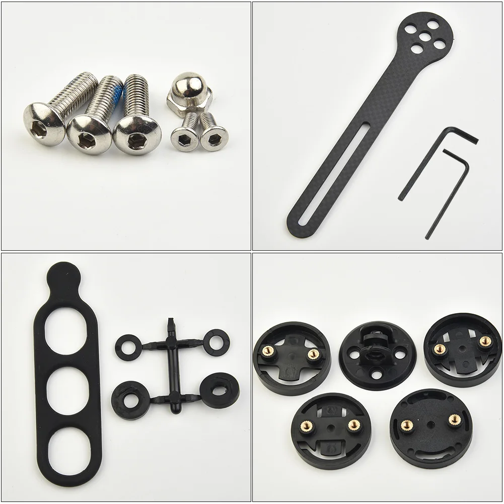 

For Bryton GARMIN Giant Computer Mount Bicycle Bracket Spare Parts 1pcs Accessories Black Carbon Fiber+Plastic
