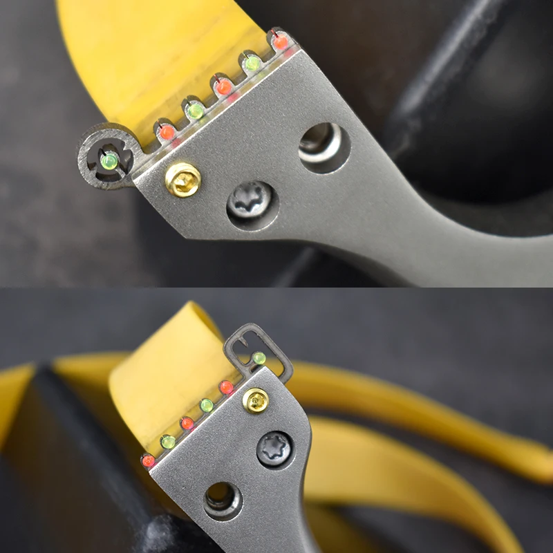 Рогатка Лазерная из нержавеющей стали с плоской резиновой лентой для стрельбы