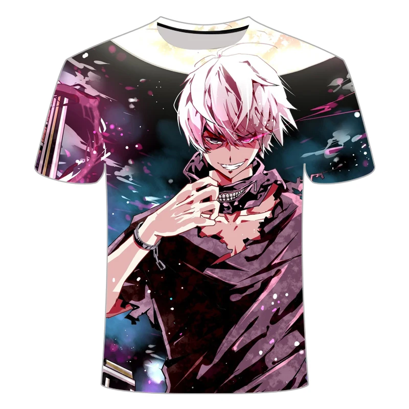 

Tokyo Ghoul Anime Kaneki Ken 3D Printed T-shirt Men Women Summer Hip Hop Short Sleeve Harajuku Streetwear Oversized T-shirts
